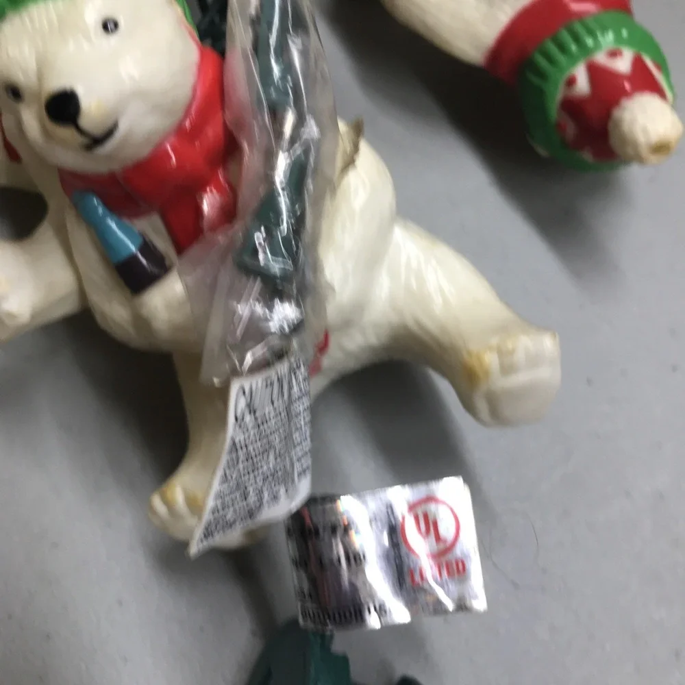 Polar Bear Coca-Cola String Light Set - Indoor/Outdoor 10 Lights Set Works!
